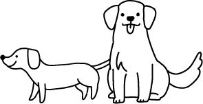 中・大型犬専用ドッグランイラスト