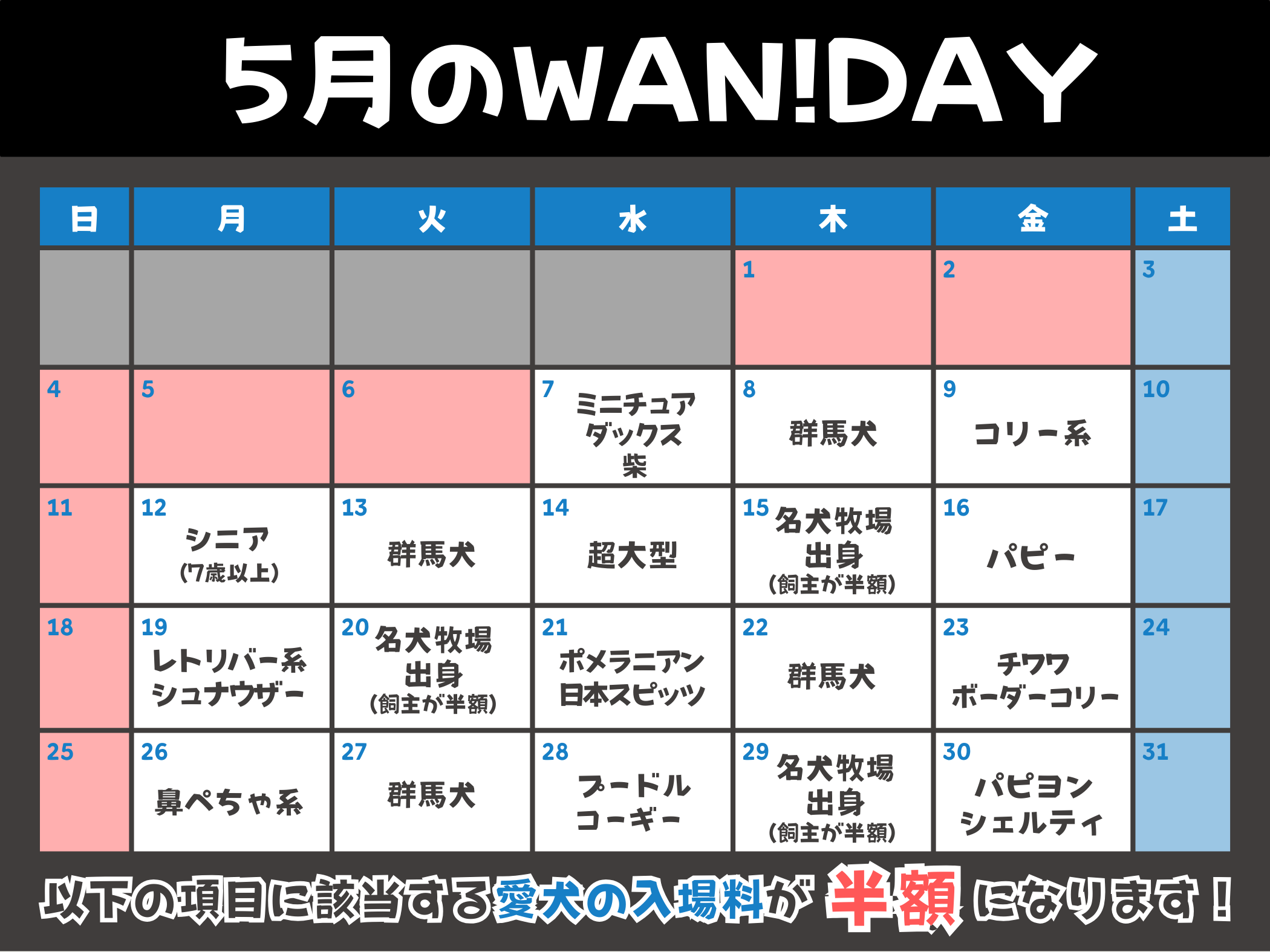 05月のWAN!DAY