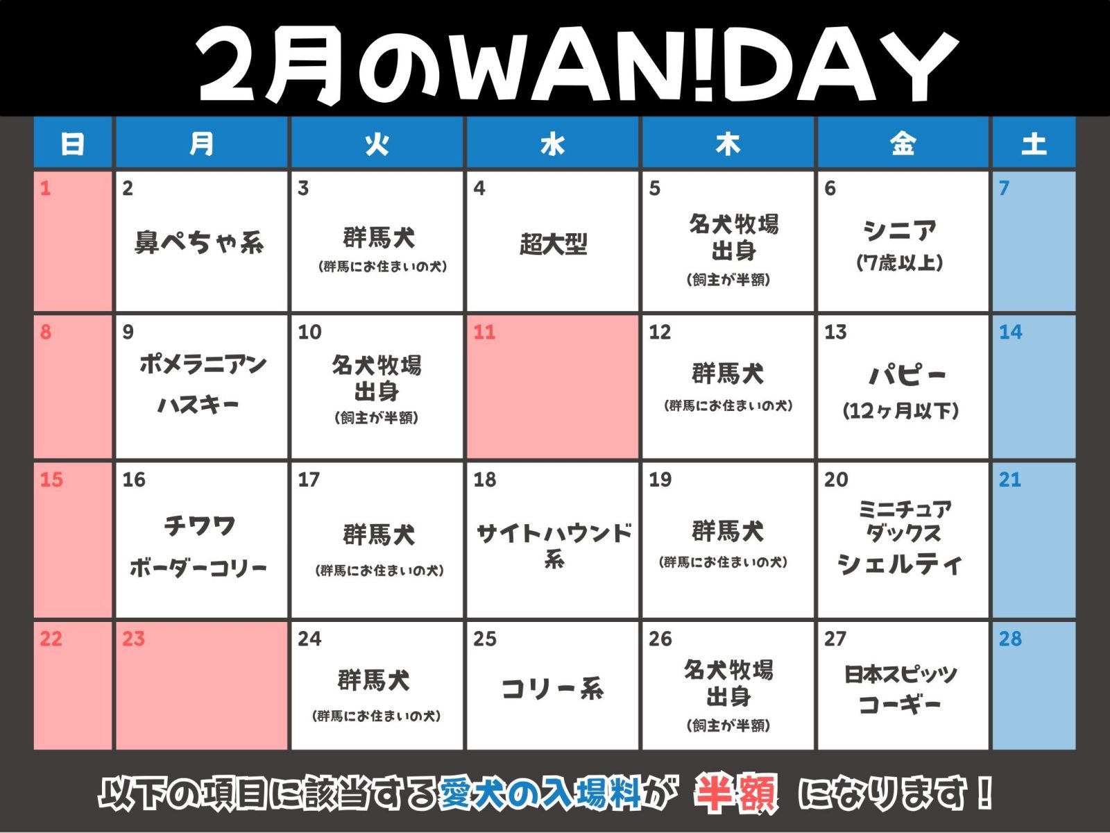 02月のWAN!DAY