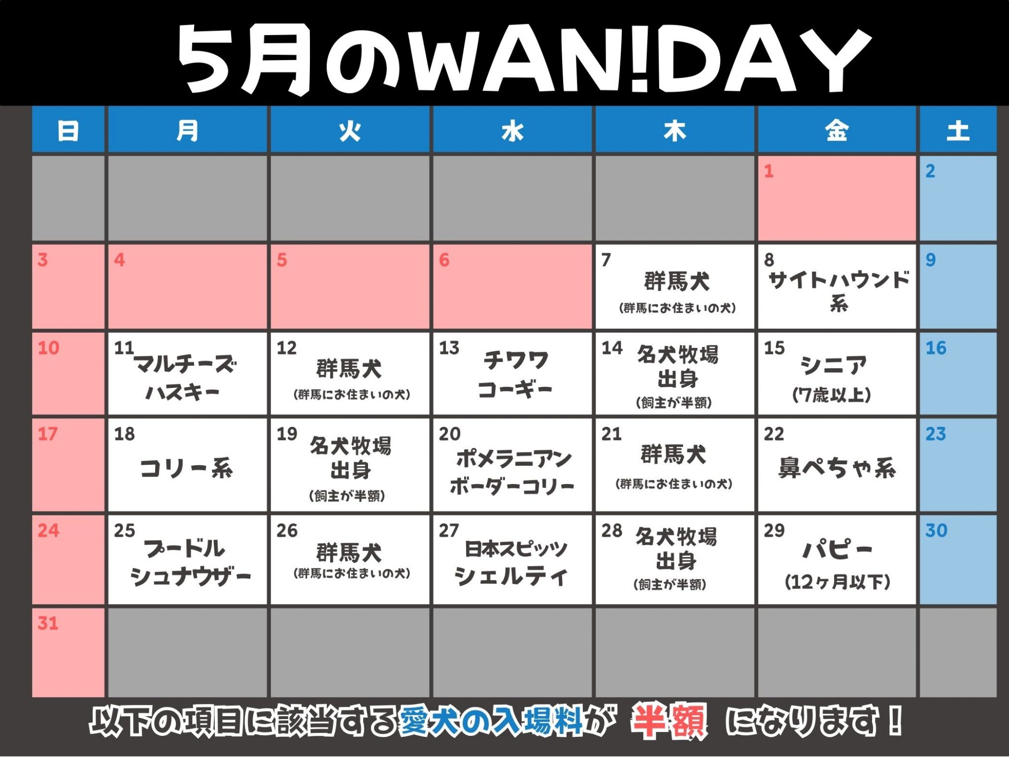 05月のWAN!DAY